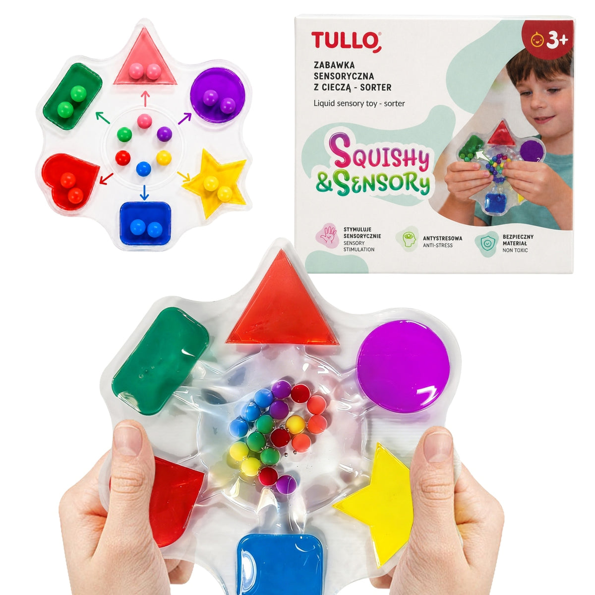 Tullo - Szenzoros nyomkodós játék - 16 × 16 cm