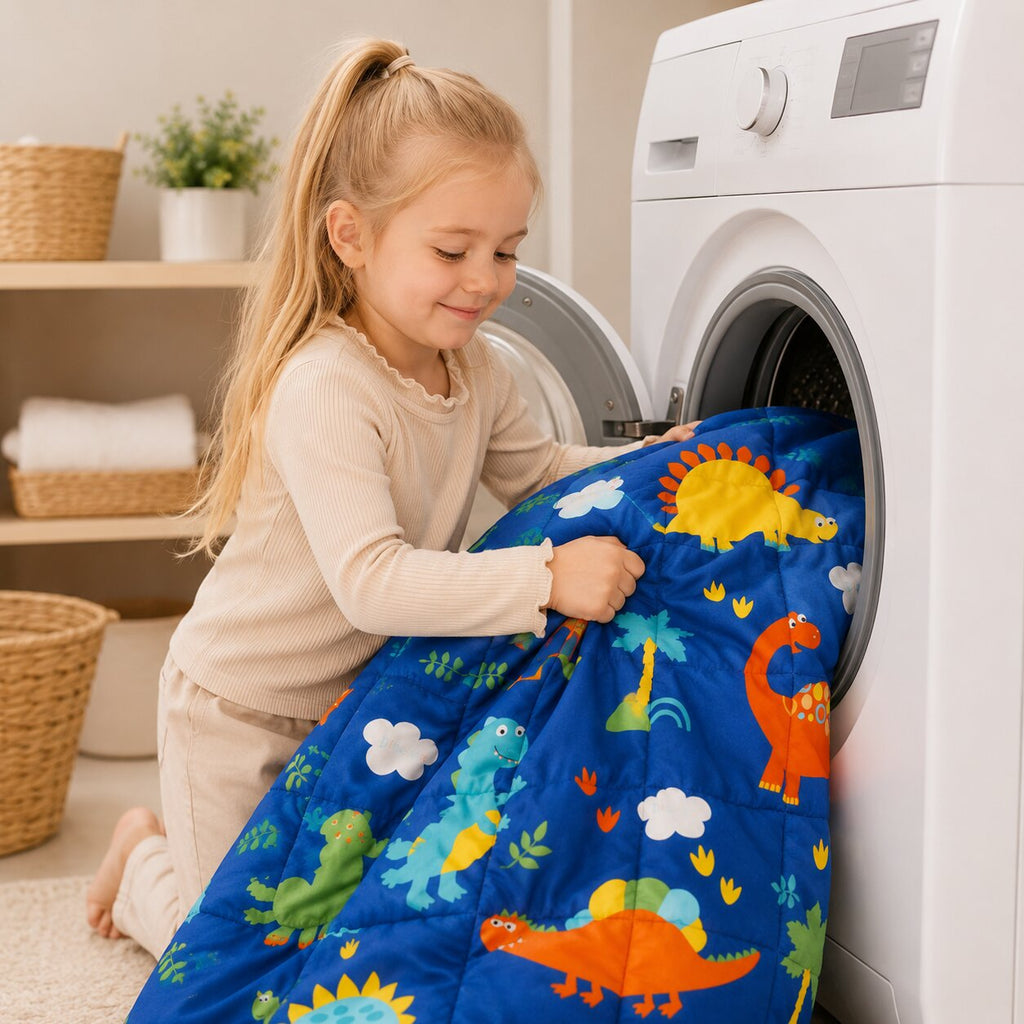 Tullo - Szenzoros súlyozott takaró gyerekeknek - 4 kg - 100 × 150 cm - Kék