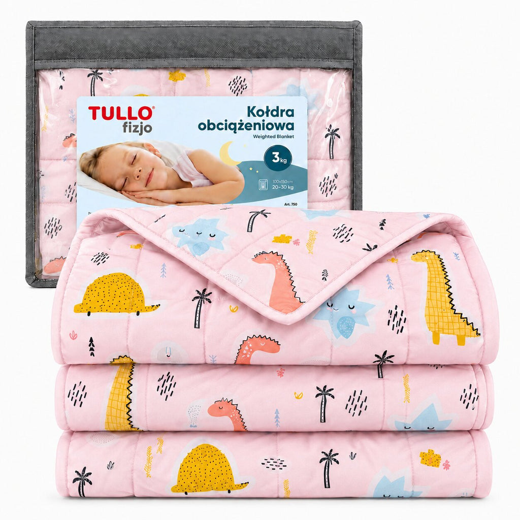 Tullo - Szenzoros súlyozott takaró gyerekeknek - 4 kg - 100 × 150 cm - Rózsaszín