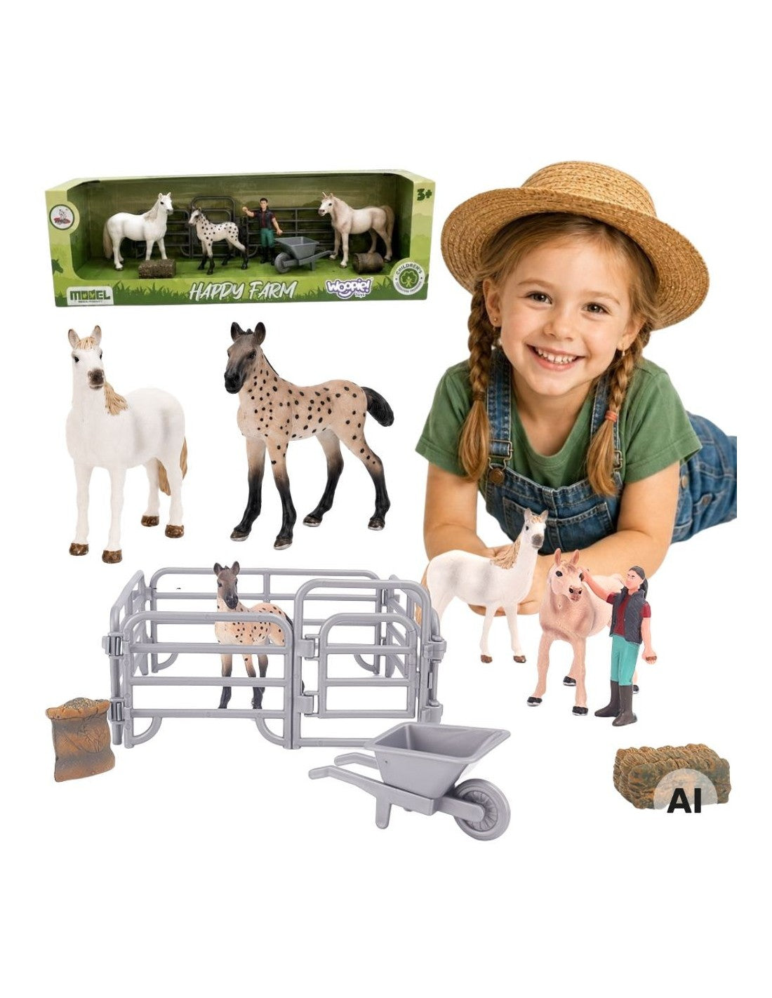 WOOPIE lovas farm játékfigura készlet