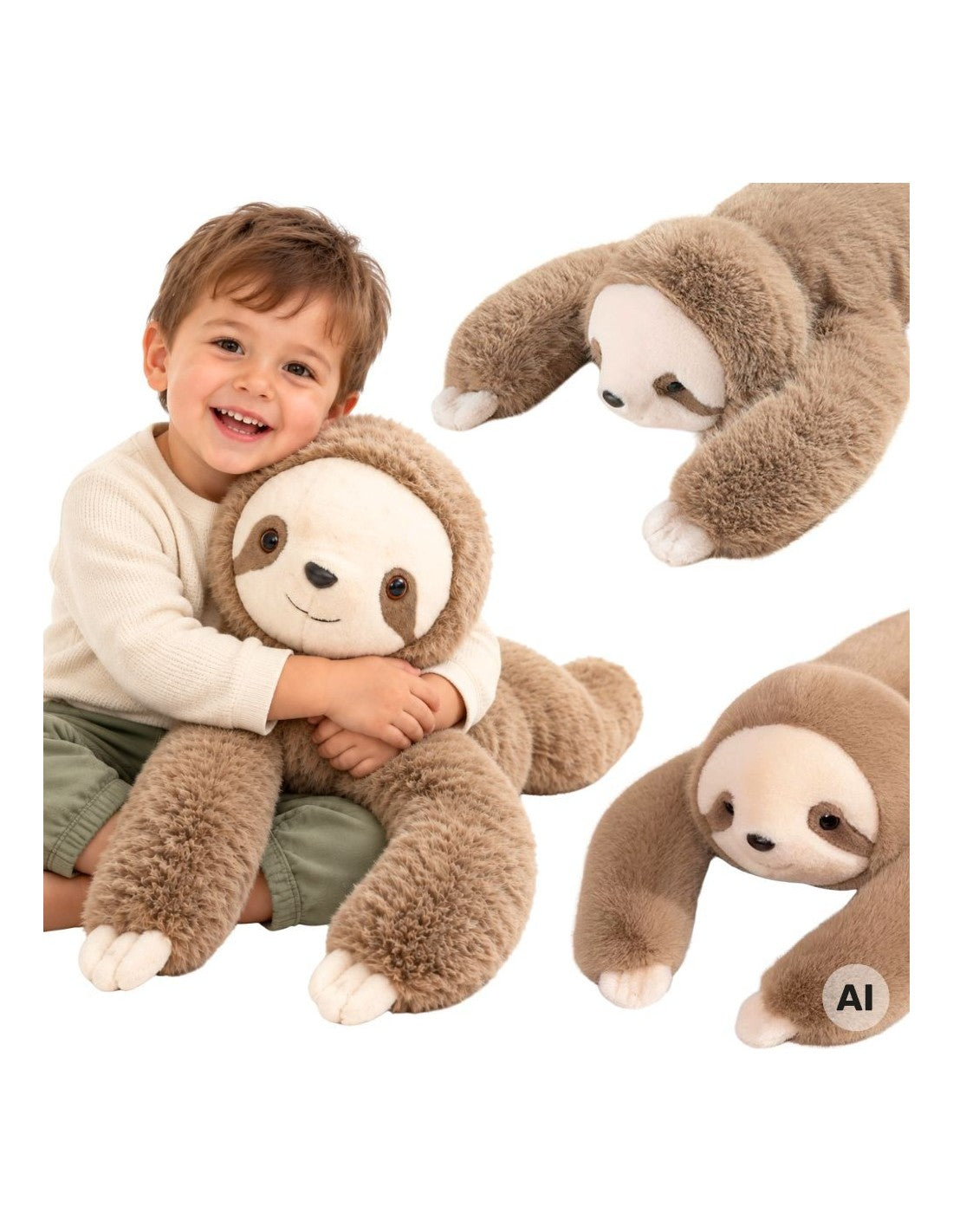 WOOPIE stresszoldó súlyozott plüss lajhár – 65 cm, 1 kg