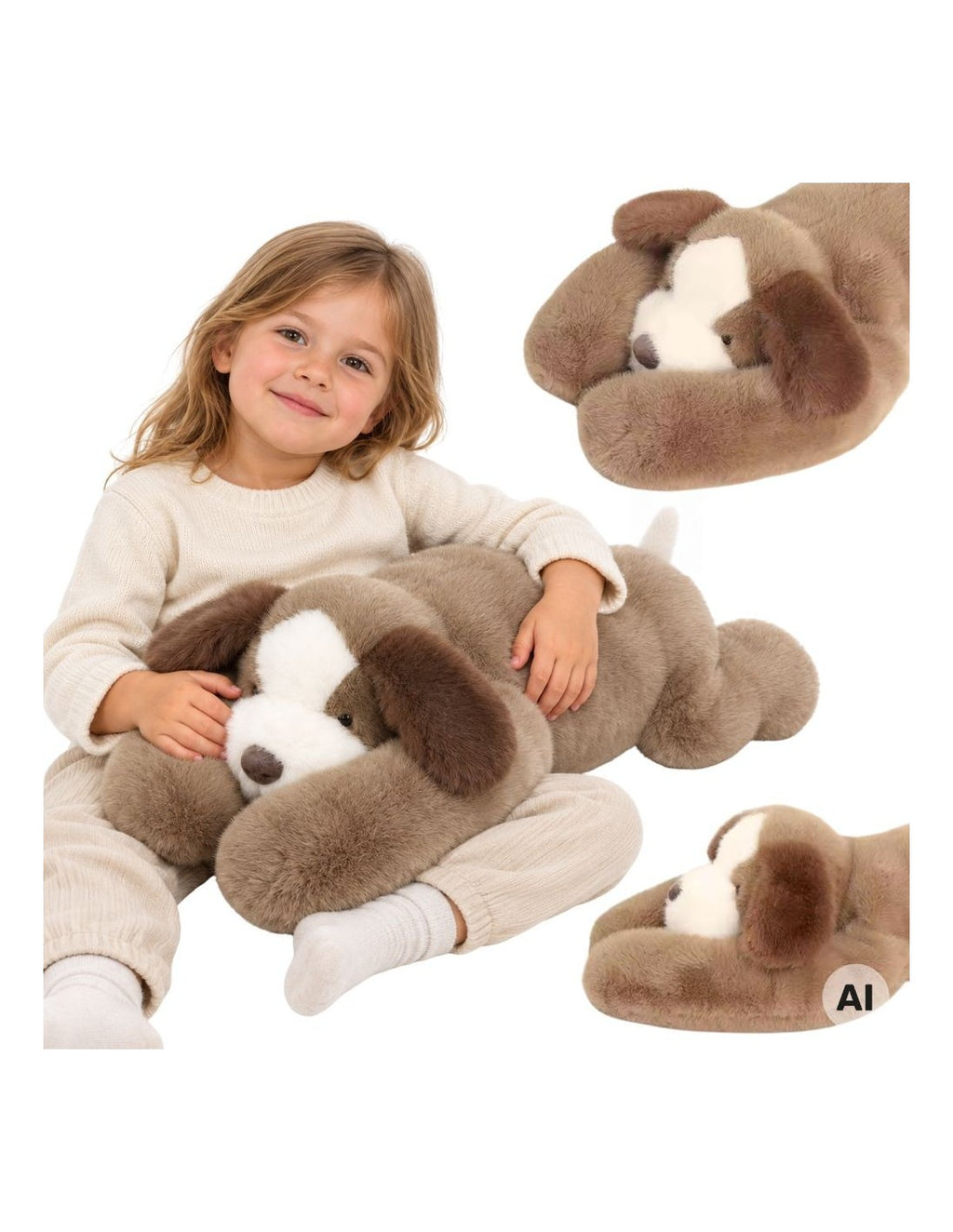 WOOPIE stresszoldó súlyozott plüss kutya – 65 cm, 2,5 kg