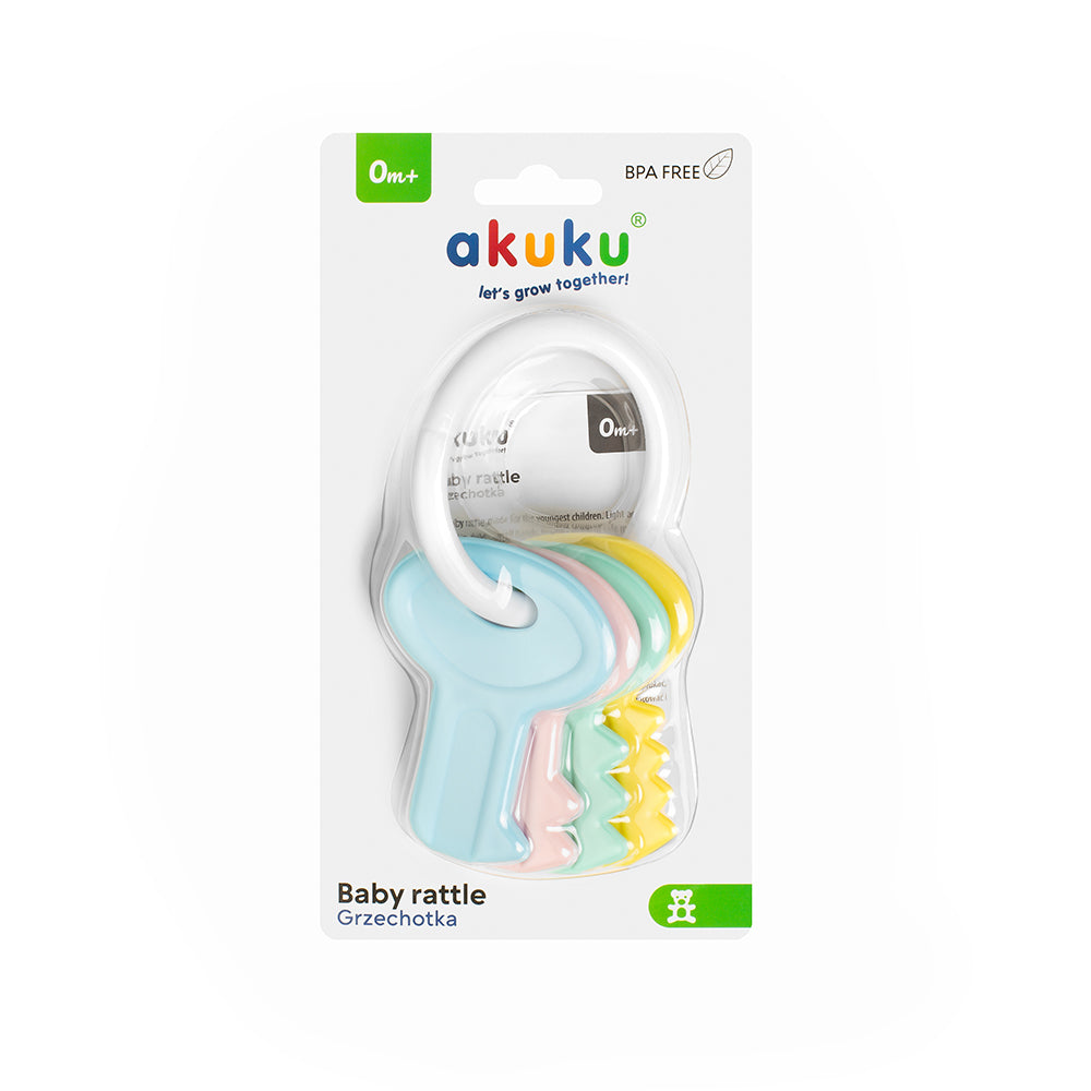 AKUKU kulcs csörgő – Világos színek