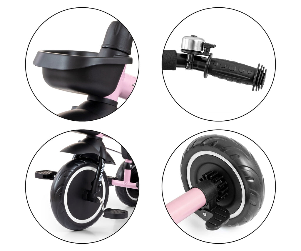 MILLY MALLY Axel háromkerekű tricikli – Rózsaszín