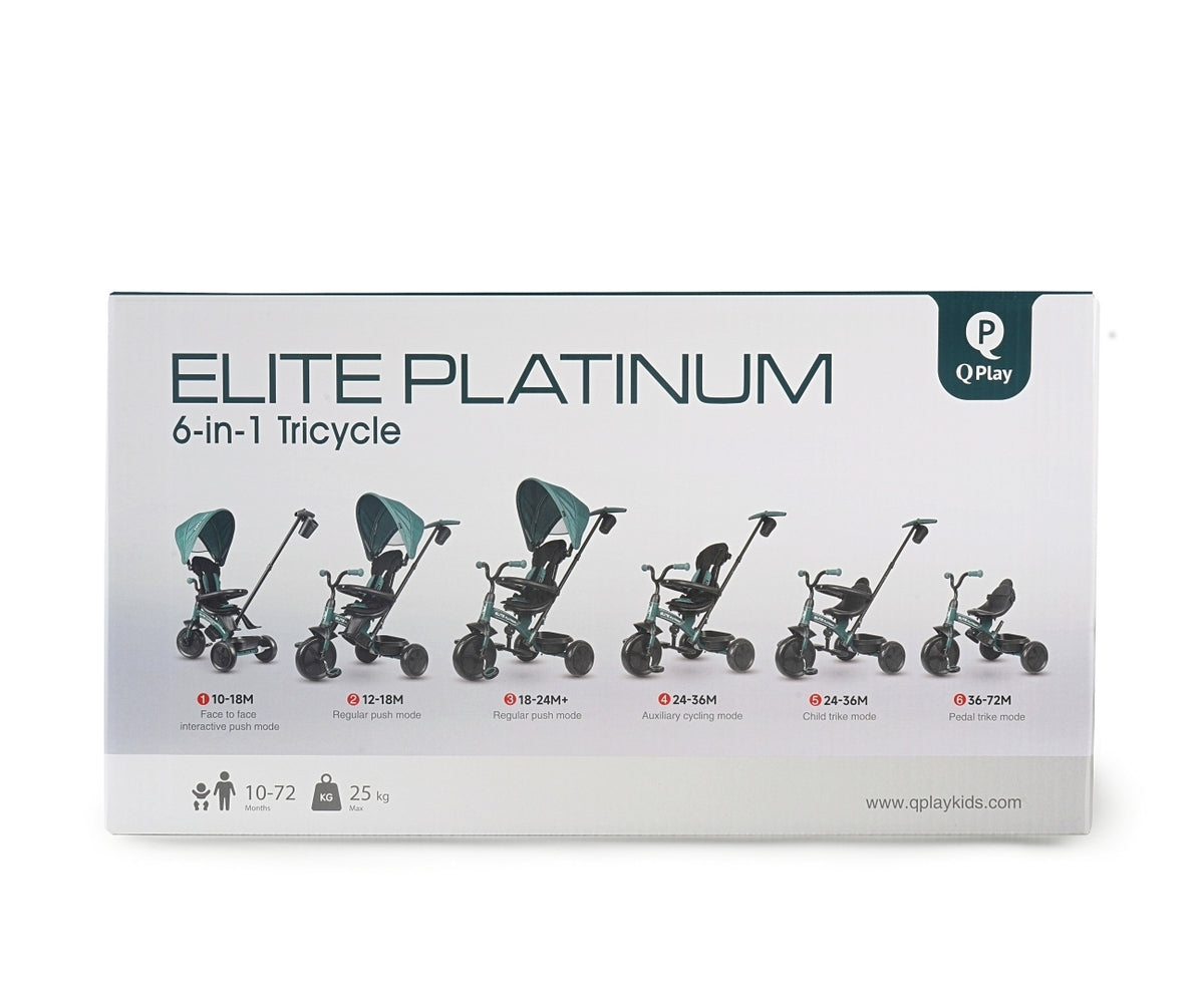 Milly Mally Qplay Elite Platinum multifunkciós gyerek tricikli forgatható üléssel – Grey