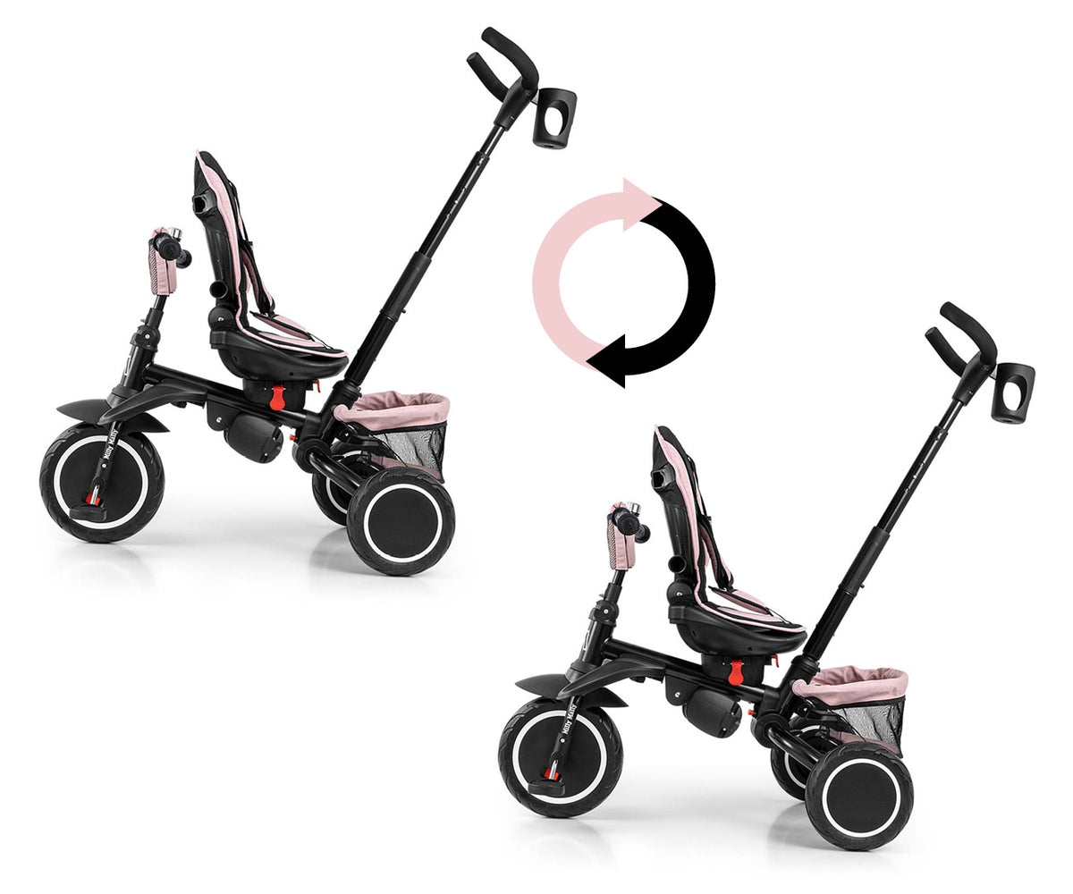 MILLY MALLY Stanley Rubber háromkerekű tricikli – Rózsaszín