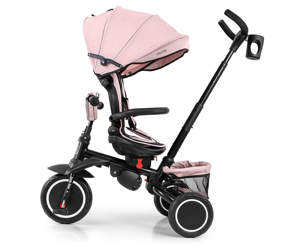 MILLY MALLY Stanley Rubber háromkerekű tricikli – Rózsaszín