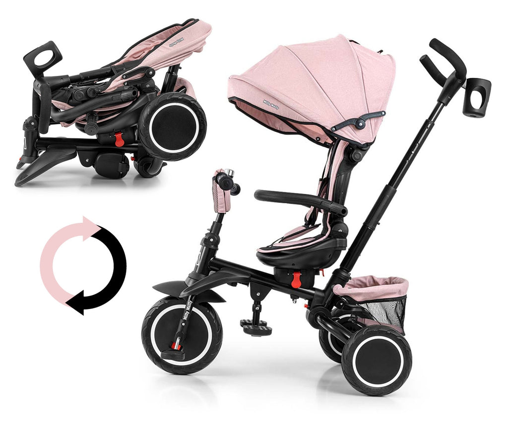 MILLY MALLY Stanley Rubber háromkerekű tricikli – Rózsaszín