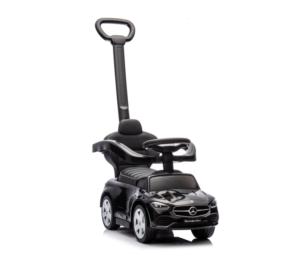 MILLY MALLY Mercedes C-Class Deluxe tolókaros bébitaxi – Fekete
