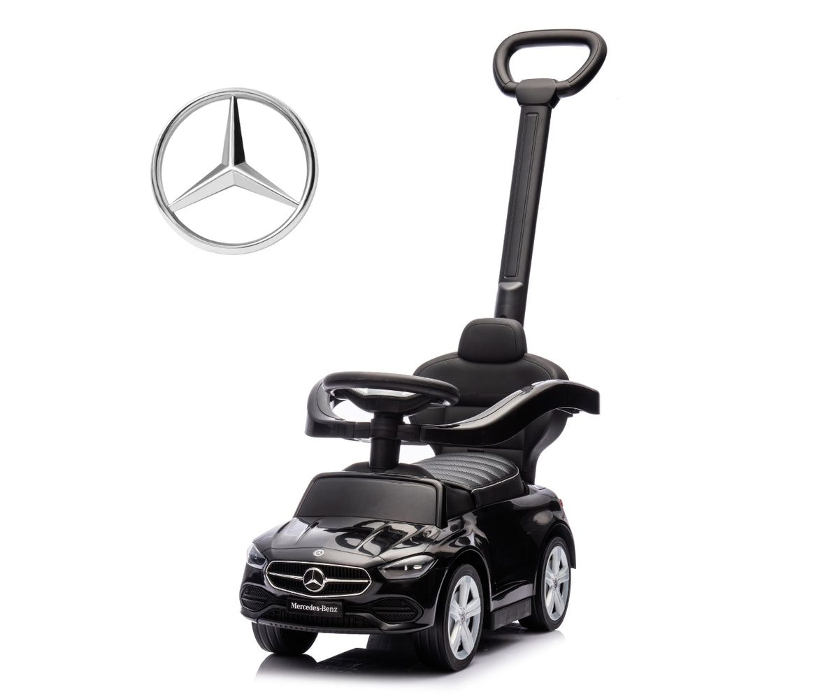 MILLY MALLY Mercedes C-Class Deluxe tolókaros bébitaxi – Fekete