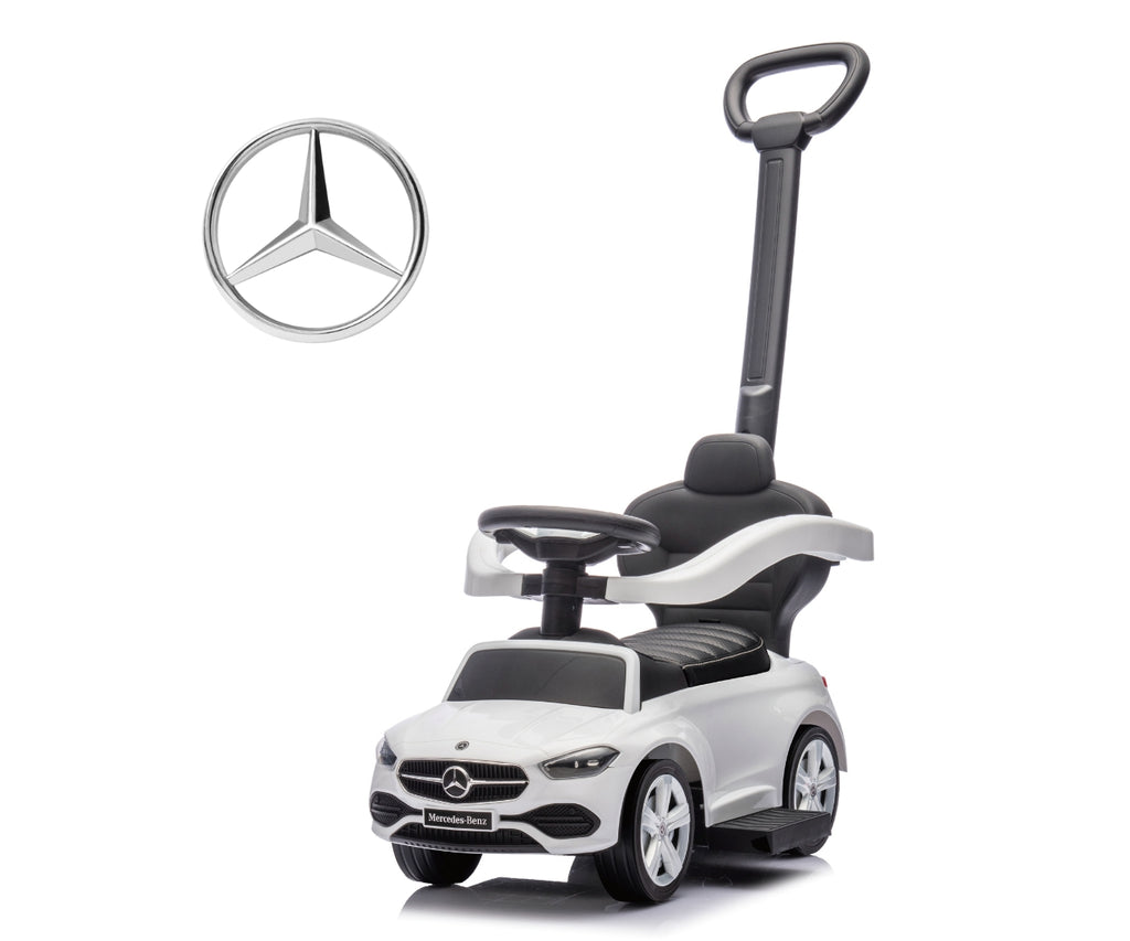 MILLY MALLY Mercedes C-Class Deluxe tolókaros bébitaxi – Fehér