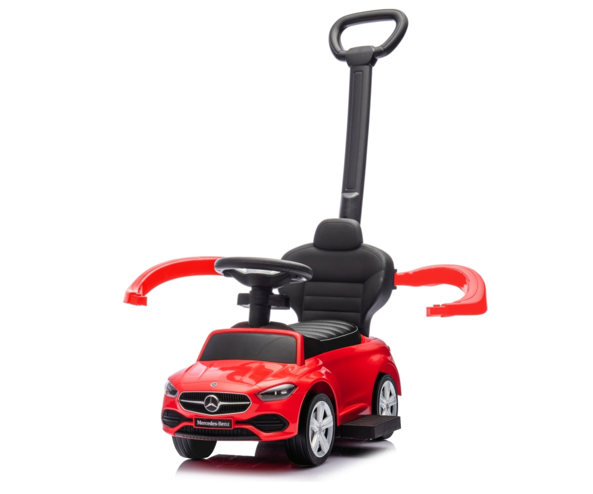 MILLY MALLY Mercedes C-Class Deluxe tolókaros bébitaxi – Piros