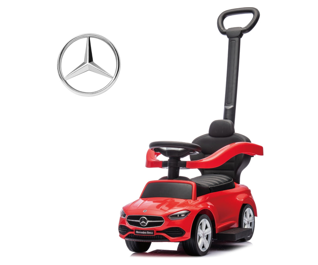 MILLY MALLY Mercedes C-Class Deluxe tolókaros bébitaxi – Piros