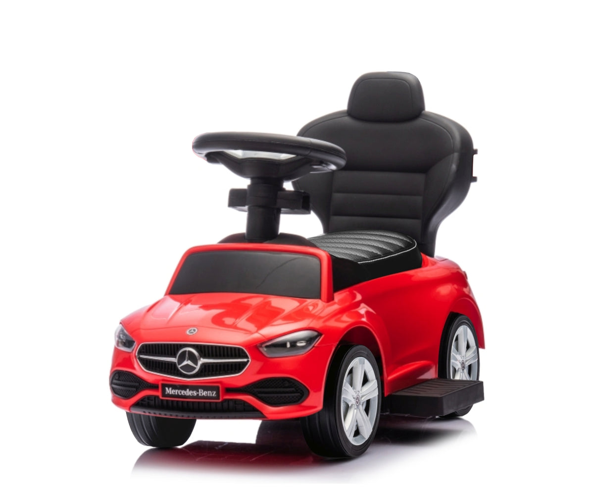 MILLY MALLY Mercedes C-Class Deluxe tolókaros bébitaxi – Piros