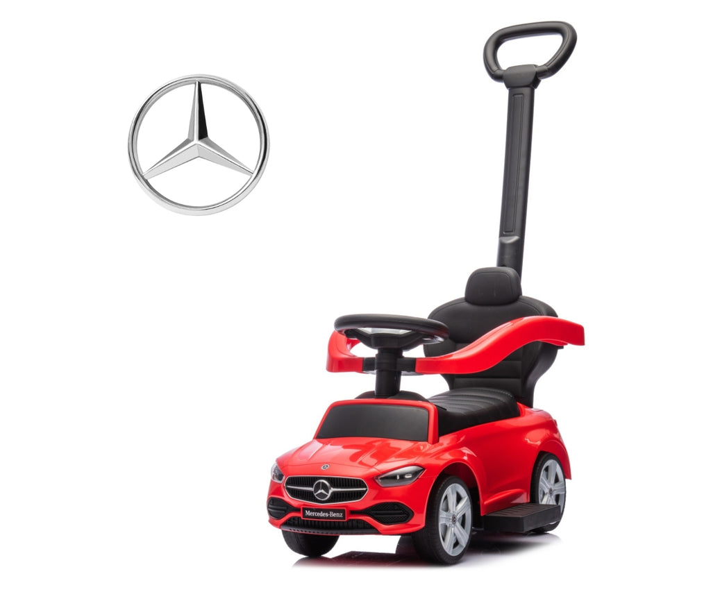 Milly Mally Mercedes C-Class bébitaxi tolókarral – Piros