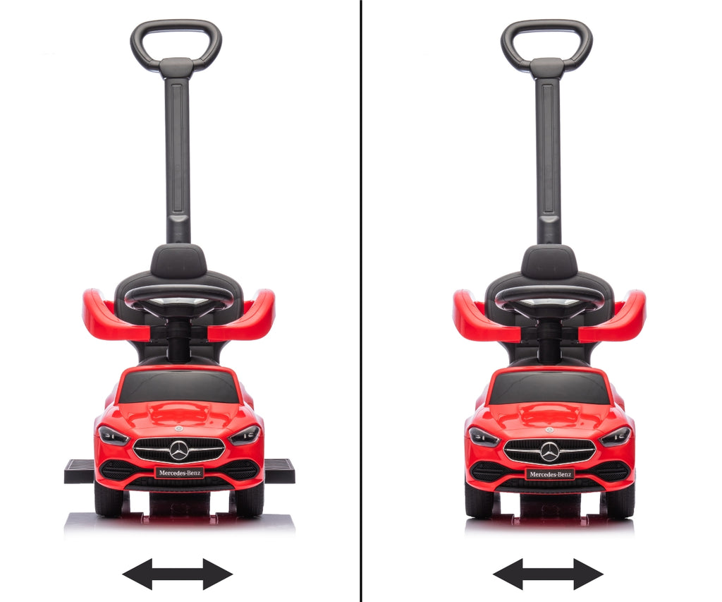 Milly Mally Mercedes C-Class bébitaxi tolókarral – Piros