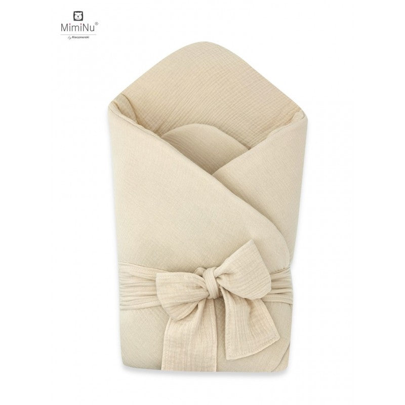 MIMINU masnis pamut muszlin babapólya 75 × 75 cm – Meleg bézs