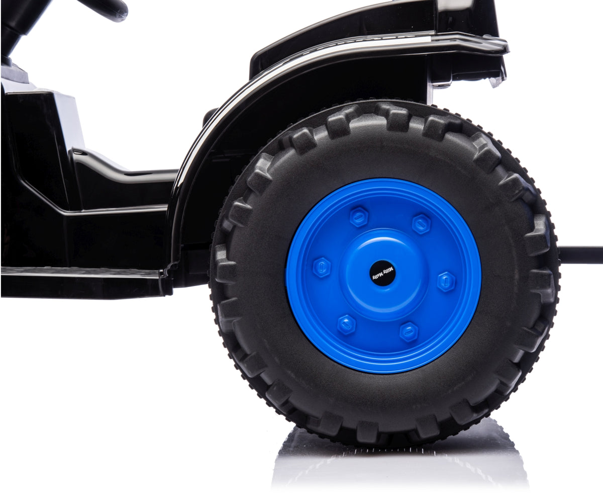 MILLY MALLY Farmer akkumulátoros traktor levehető utánfutóval – Kék