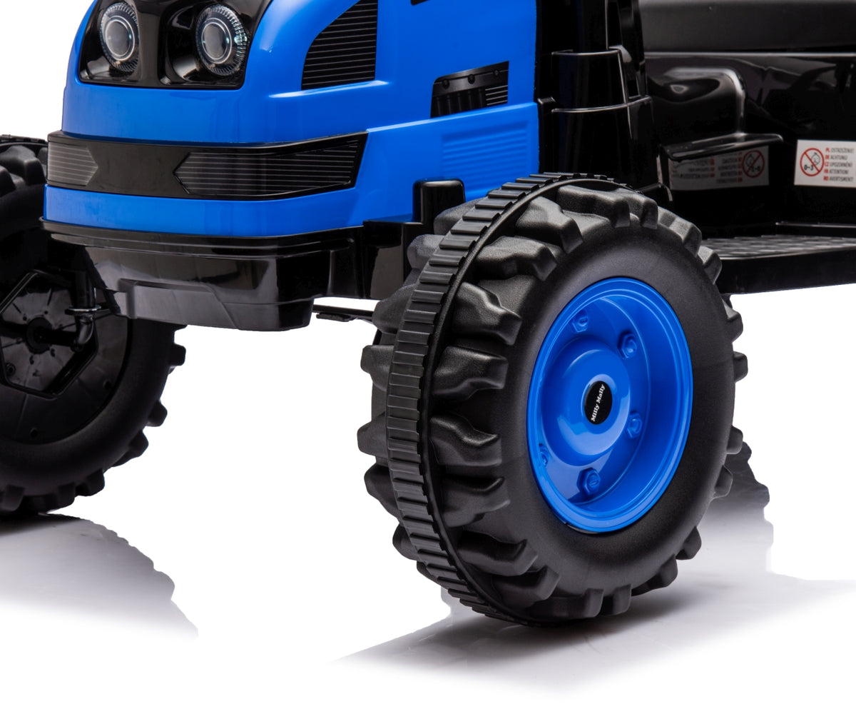 MILLY MALLY Farmer akkumulátoros traktor levehető utánfutóval – Kék