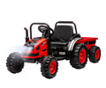 MILLY MALLY Farmer akkumulátoros traktor levehető utánfutóval – Piros