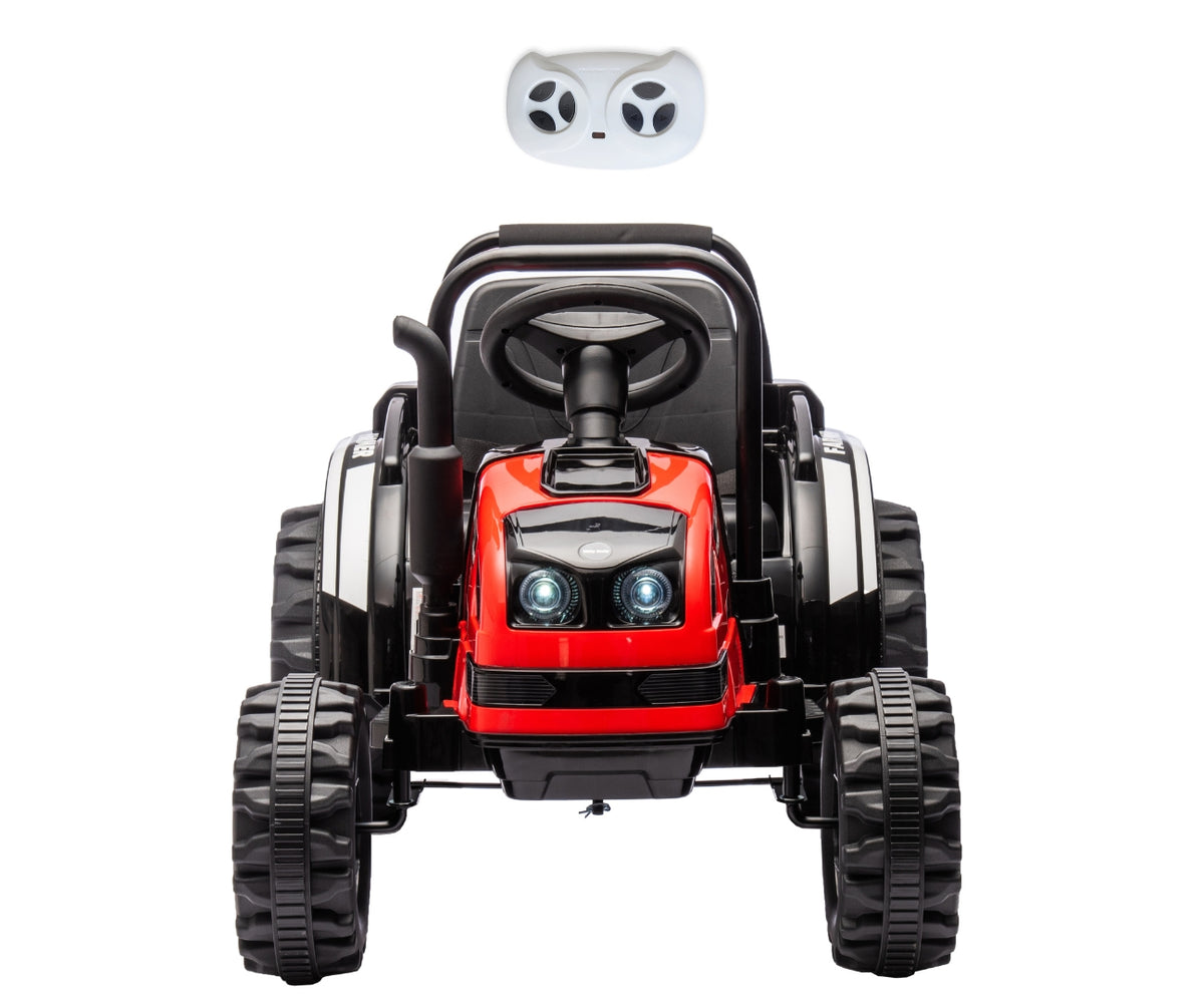 MILLY MALLY Farmer akkumulátoros traktor levehető utánfutóval – Piros