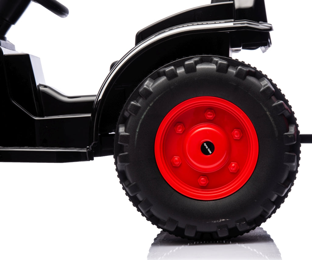 MILLY MALLY Farmer akkumulátoros traktor levehető utánfutóval – Piros
