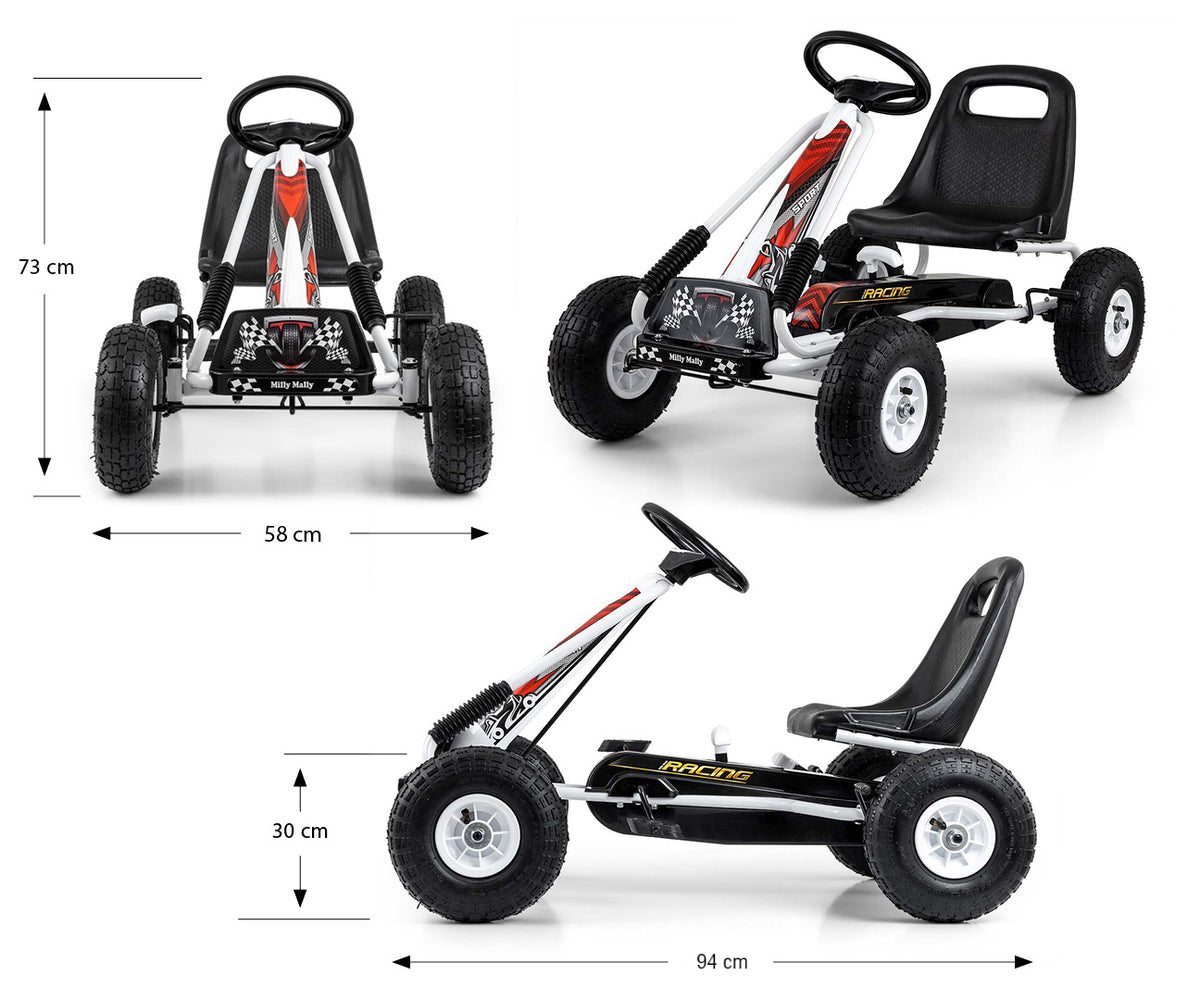 MILLY MALLY Thor pedálos gokart – Fehér