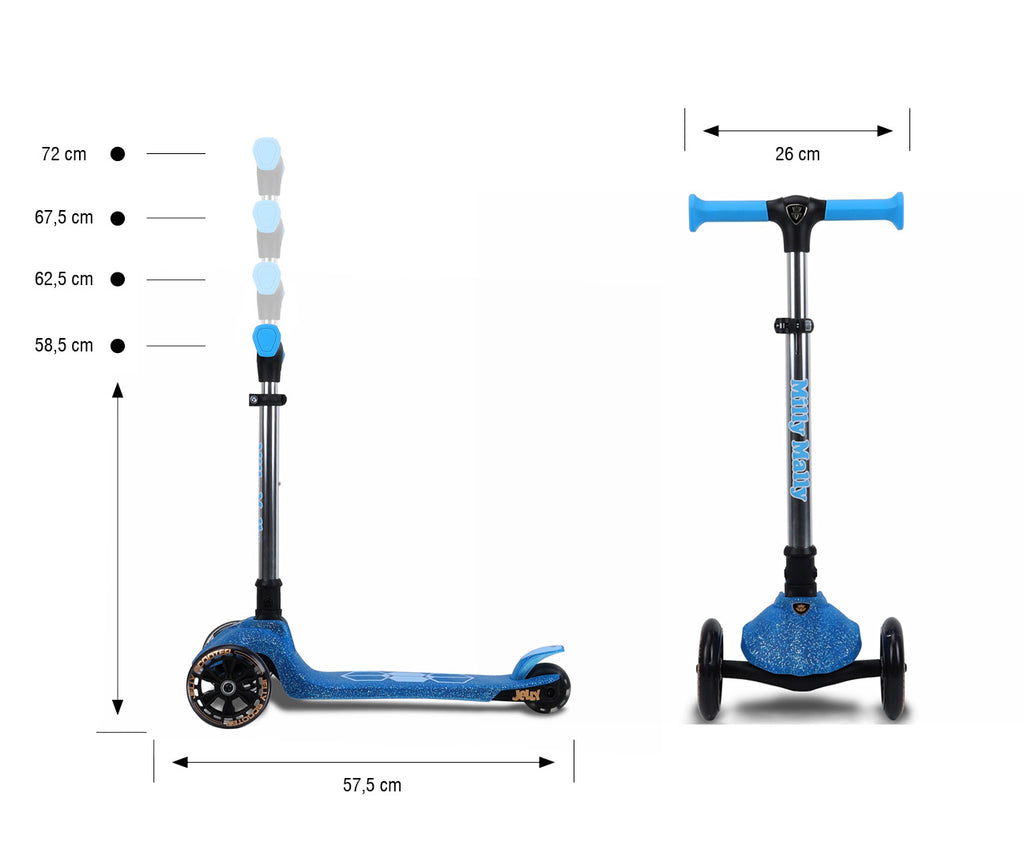 MILLY MALLY Jelly háromkerekű roller – Kék