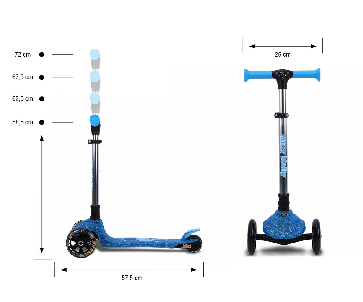 MILLY MALLY Jelly háromkerekű roller – Kék