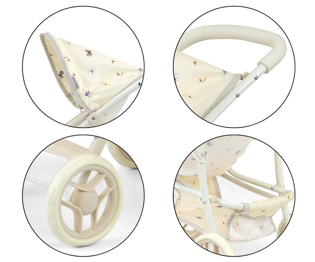 MILLY MALLY Natalie Nature játék babakocsi – 50 cm-es babákhoz