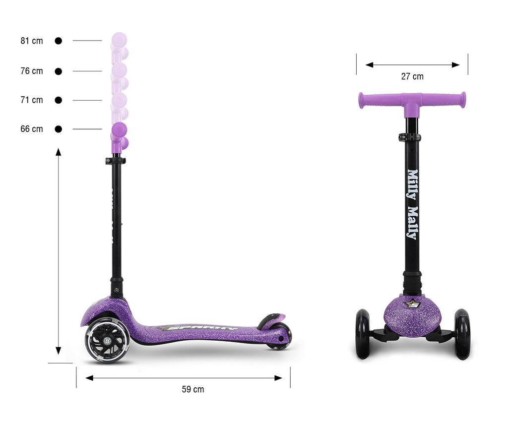 MILLY MALLY Sparky háromkerekű roller – Ibolya
