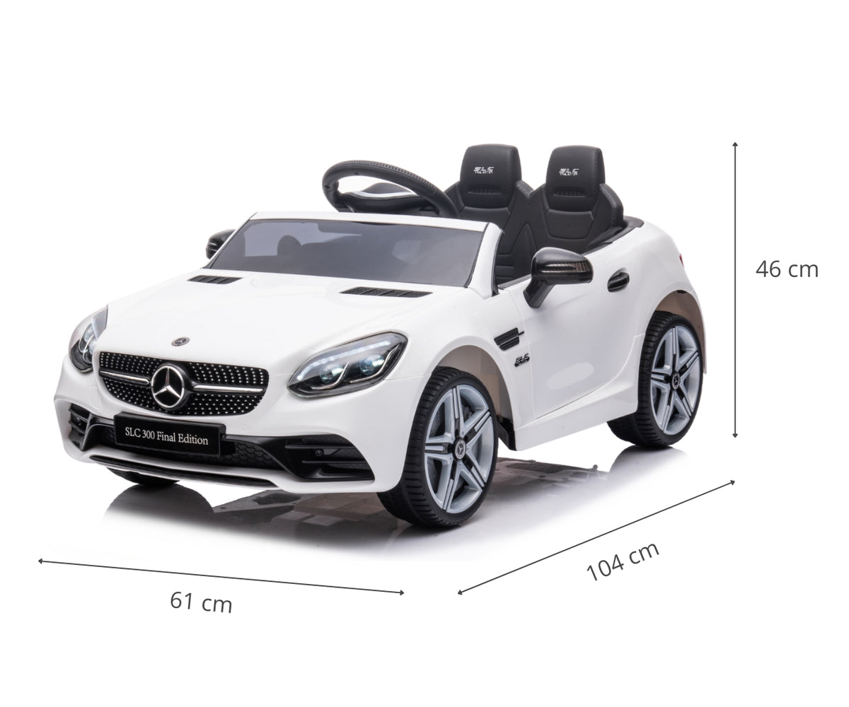 MILLY MALLY Mercedes-Benz SLC elektromos kisautó távirányítóval – Fehér