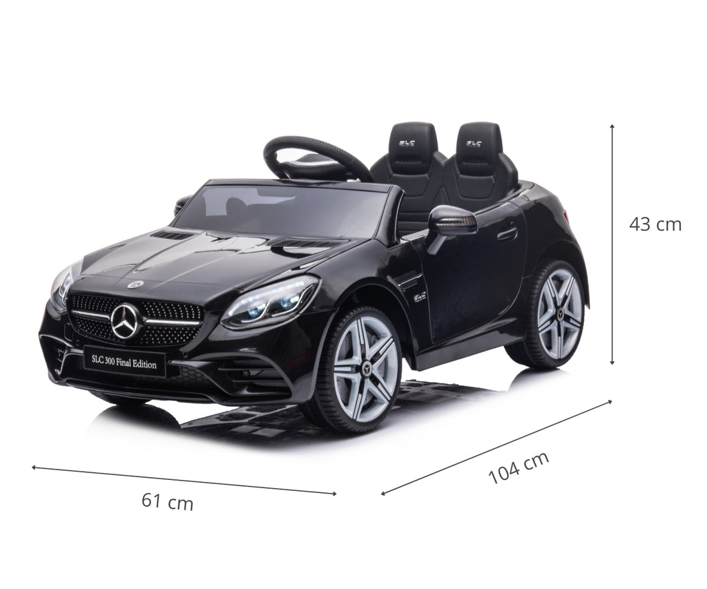MILLY MALLY Mercedes-Benz SLC elektromos kisautó távirányítóval – Fekete