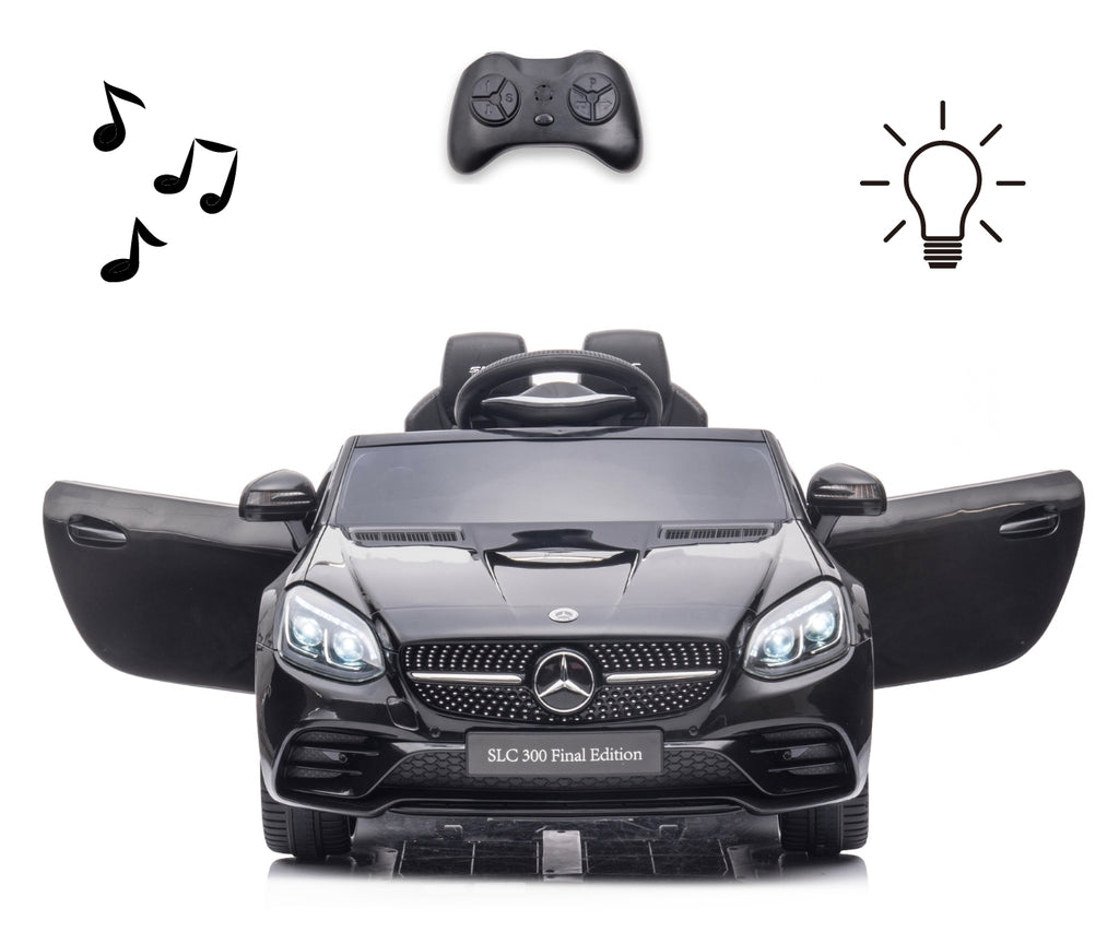 MILLY MALLY Mercedes-Benz SLC elektromos kisautó távirányítóval – Fekete