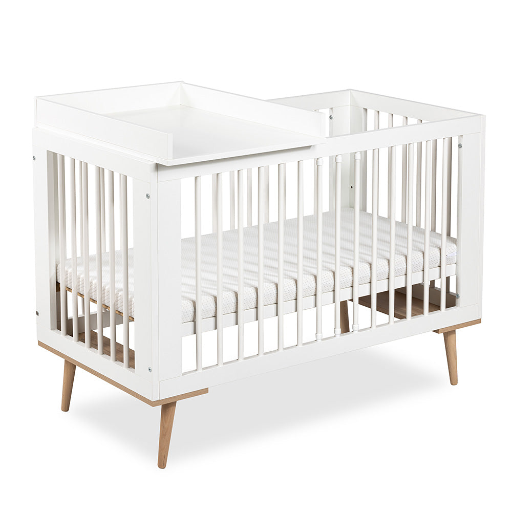 KLUPS pelenkázófeltét 120 × 60 cm-es kiságyhoz – fehér