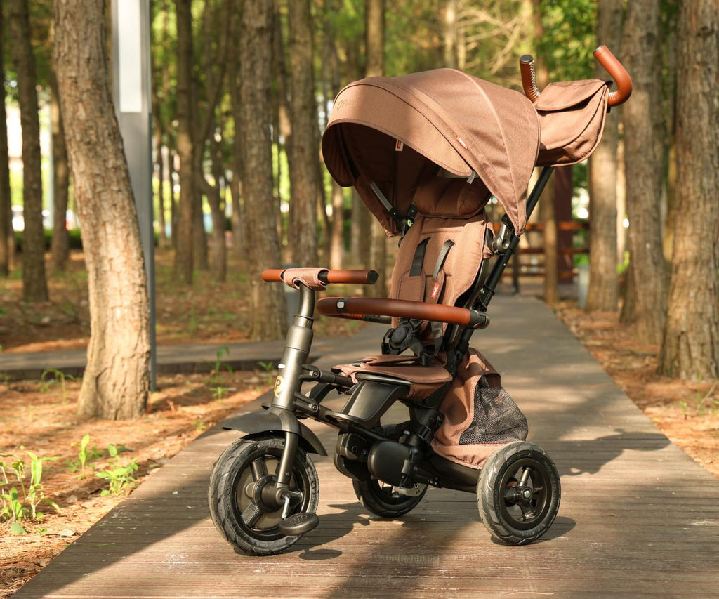 MILLY MALLY Qplay Rito Deluxe Rubber multifunkciós tricikli – Barna