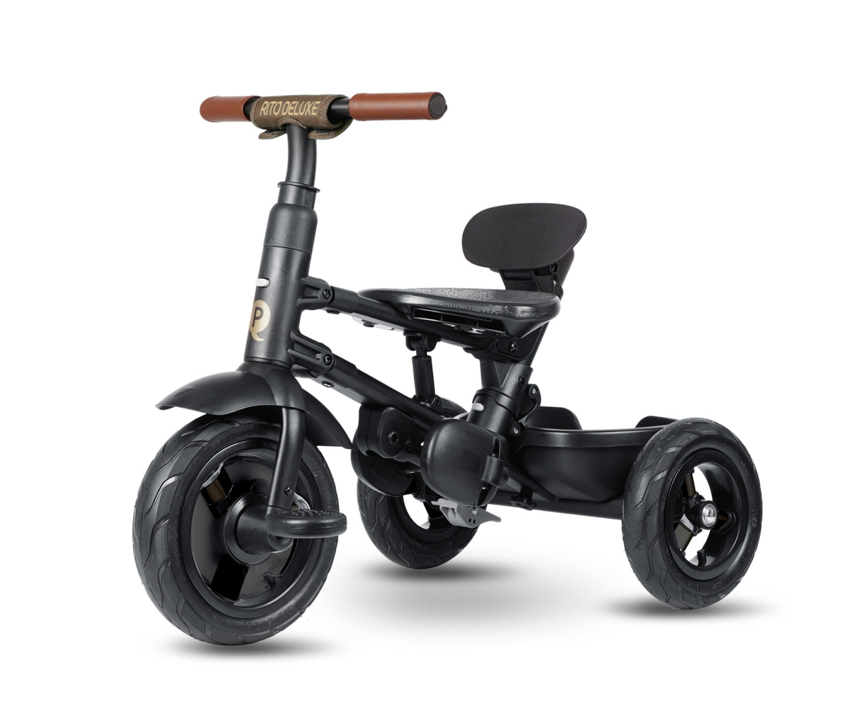 MILLY MALLY Qplay Rito Deluxe Rubber multifunkciós tricikli – Barna