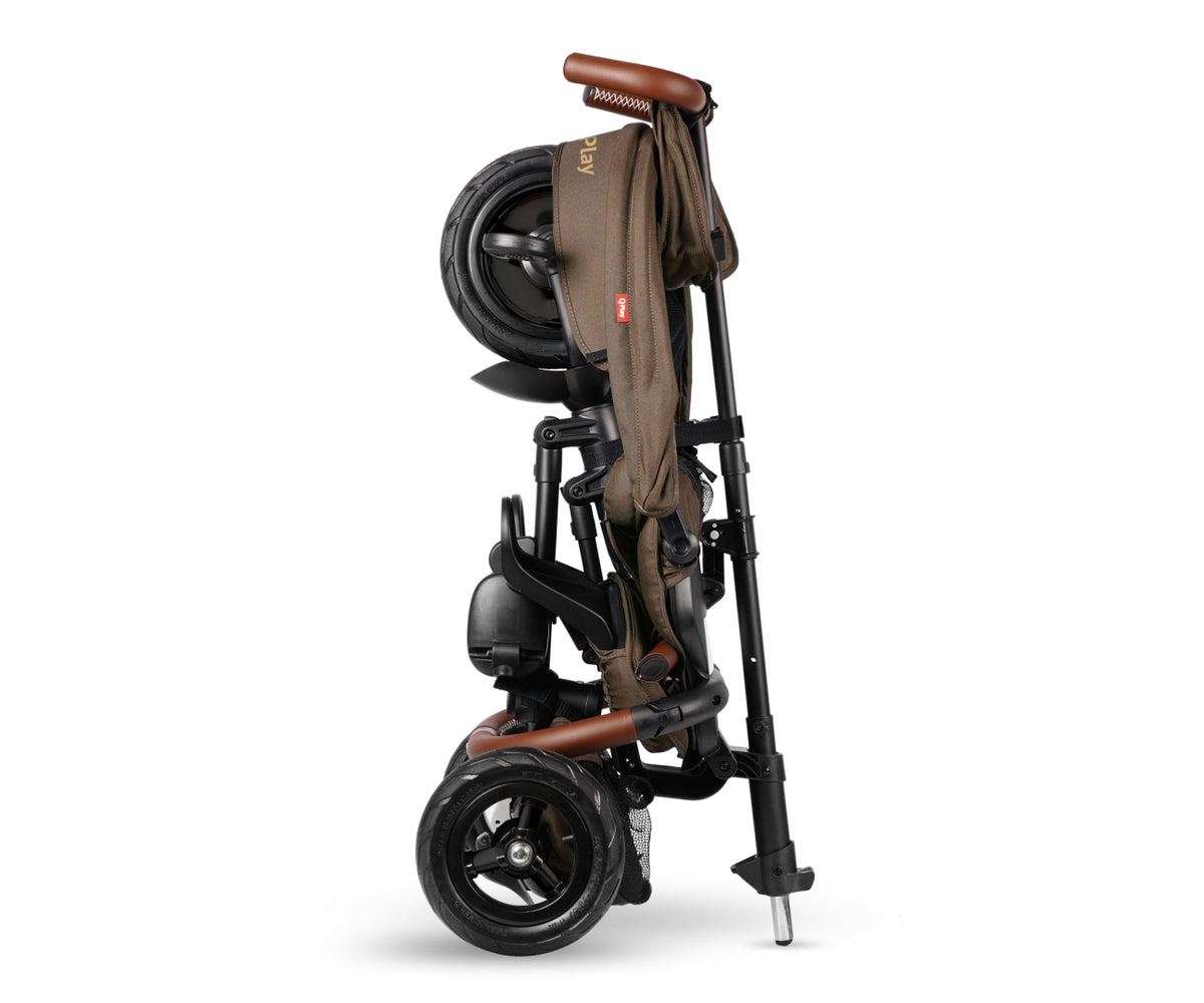 MILLY MALLY Qplay Rito Deluxe Rubber multifunkciós tricikli – Barna