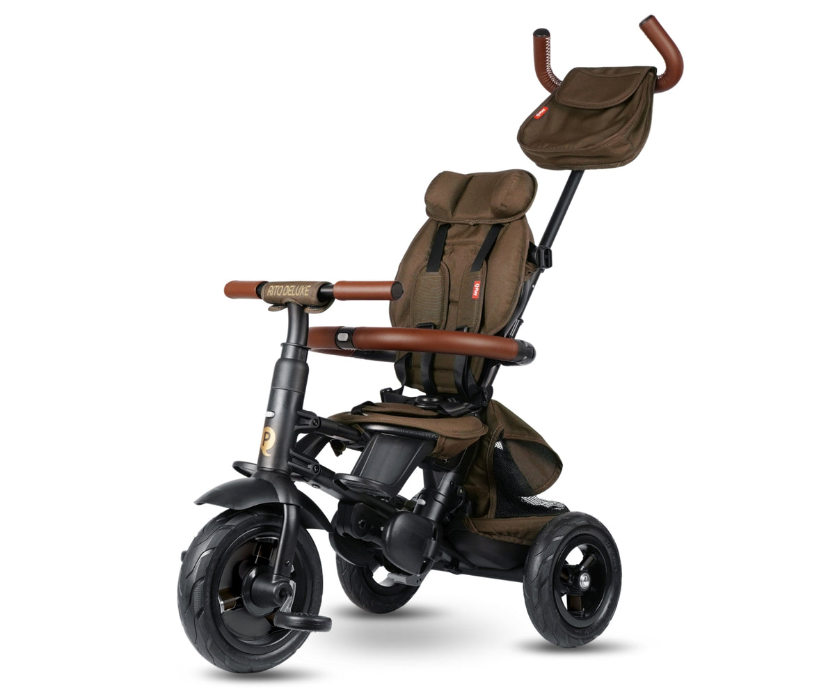 MILLY MALLY Qplay Rito Deluxe Rubber multifunkciós tricikli – Barna