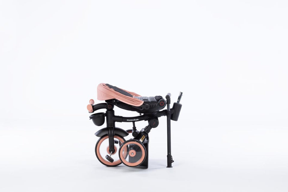 MOOVKEE LIAM forgatható tricikli tolókarral – Peach Pink