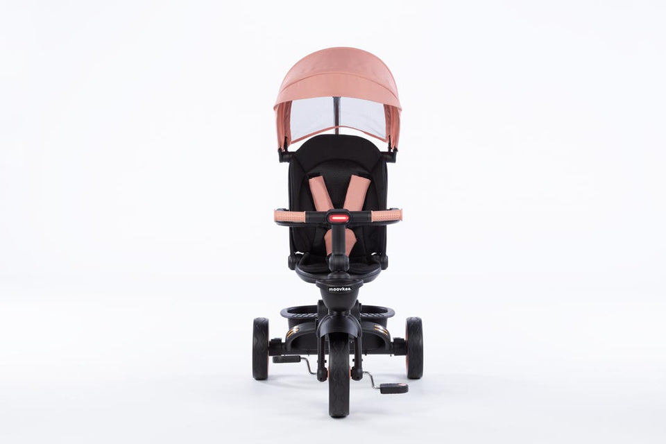 MOOVKEE LIAM forgatható tricikli tolókarral – Peach Pink
