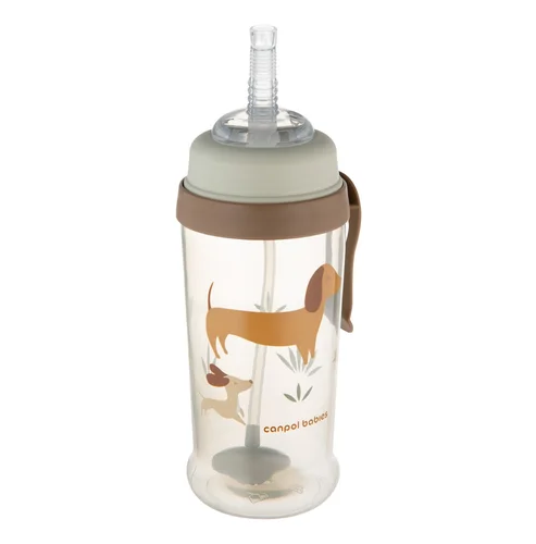 Canpol babies cseppmentes kulacs súlyozott szívószállal 350ml kutyusok