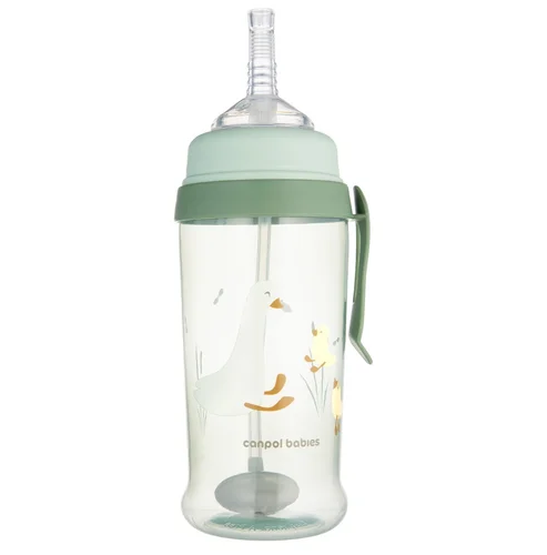 Canpol babies cseppmentes kulacs súlyozott szívószállal 350ml GOOSE