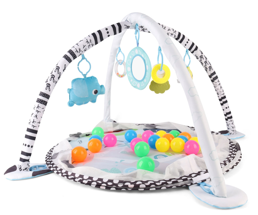 MILLY MALLY 2 az 1-ben edukációs játszószőnyeg labdamedencével – 85 cm