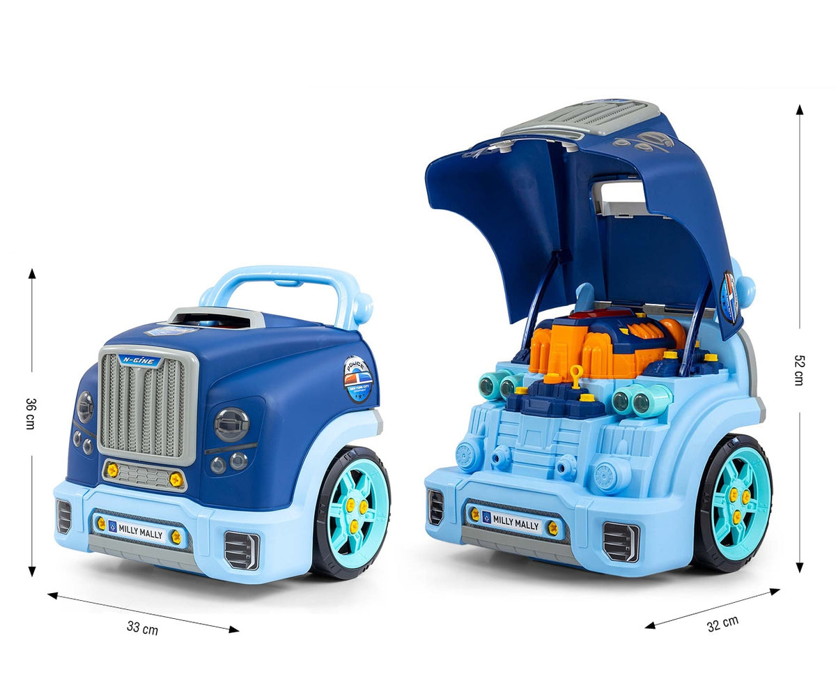 Milly Mally N-GINE szétszerelhető játékmotor – Kék