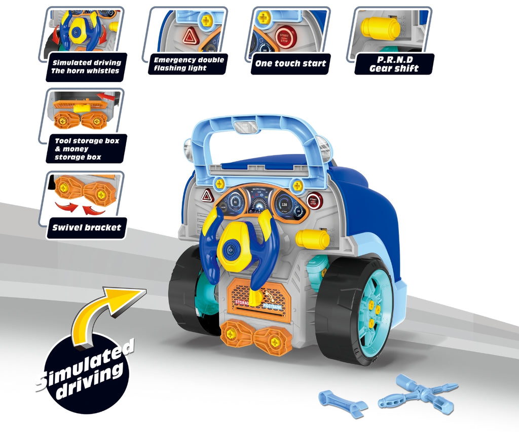 Milly Mally N-GINE szétszerelhető játékmotor – Kék