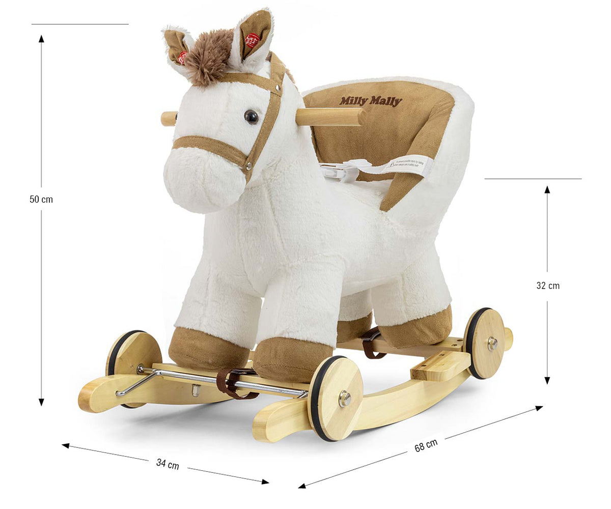 Milly Mally Polly hintaló kerekekkel – Fehér
