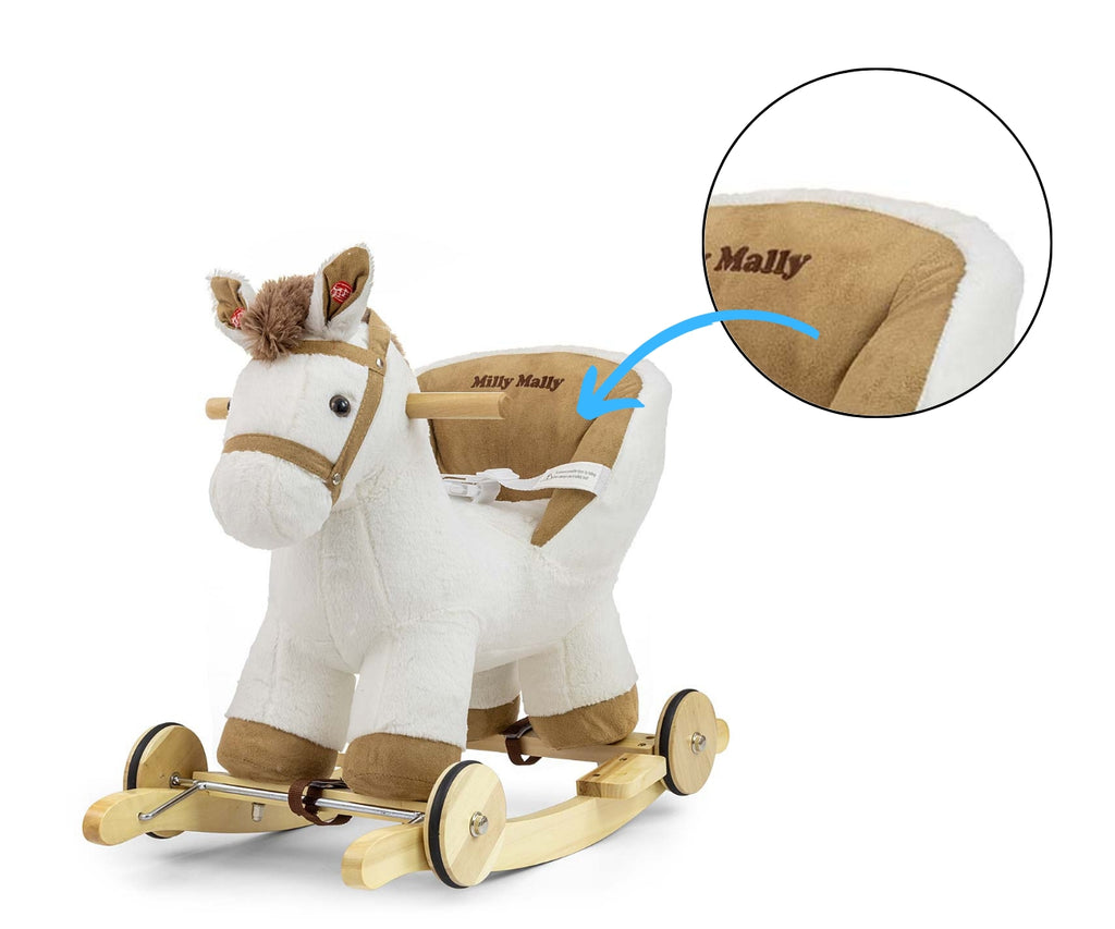 Milly Mally Polly hintaló kerekekkel – Fehér