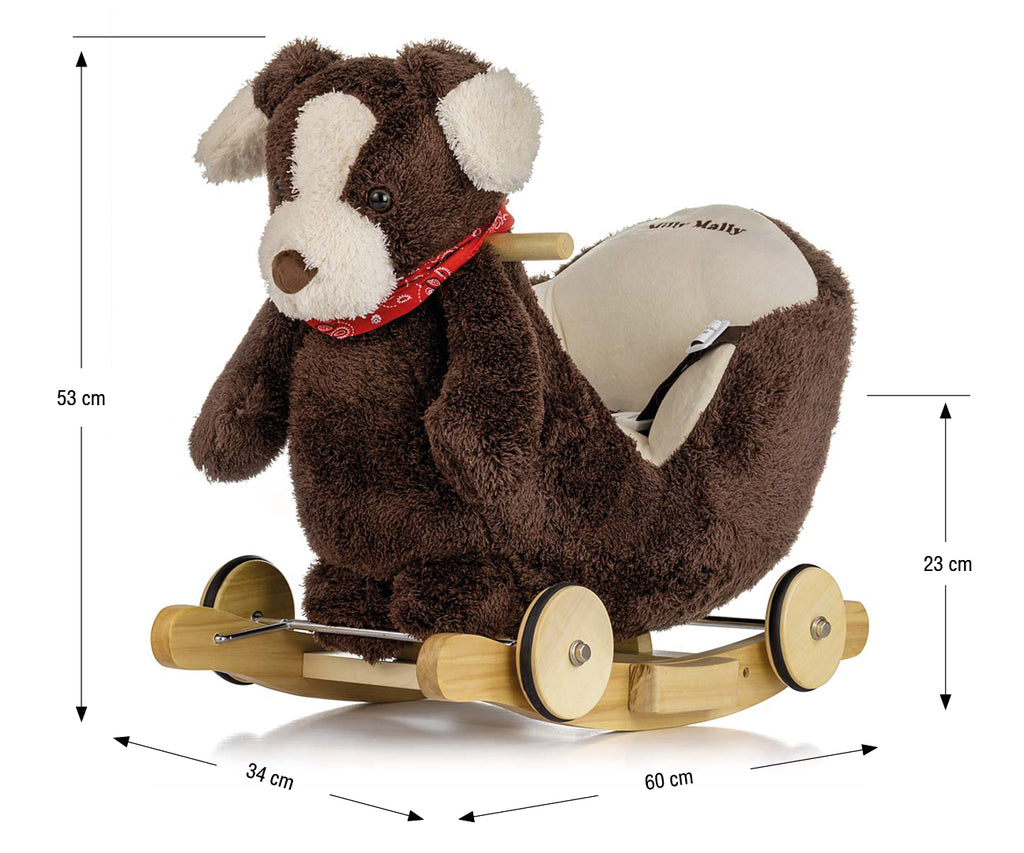 MILLY MALLY Polly Plus 2 az 1-ben hintakutya – Barna
