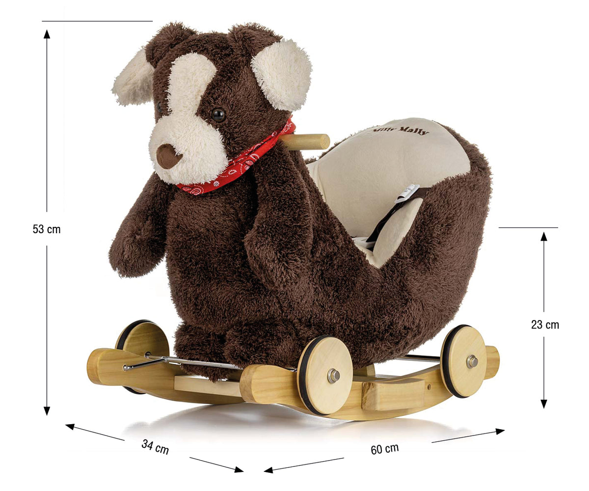 MILLY MALLY Polly Plus 2 az 1-ben hintakutya – Barna